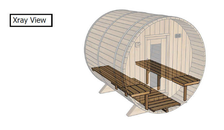 Leisurecraft Canadian Timber Serenity Outdoor Traditional Barrel Sauna 3-4 Person