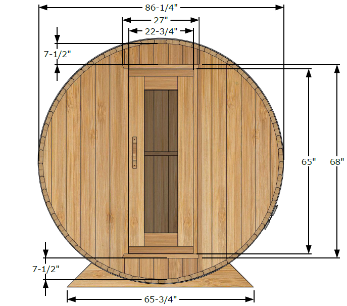 Leisurecraft Canadian Timber Harmony Outdoor Traditional Barrel Sauna 3-4 Person