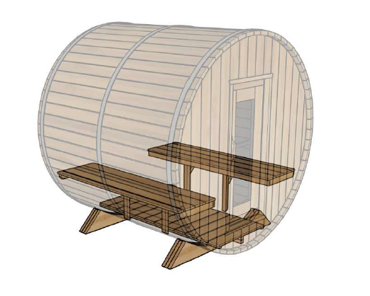Leisurecraft Canadian Timber Harmony Outdoor Traditional Barrel Sauna 3-4 Person