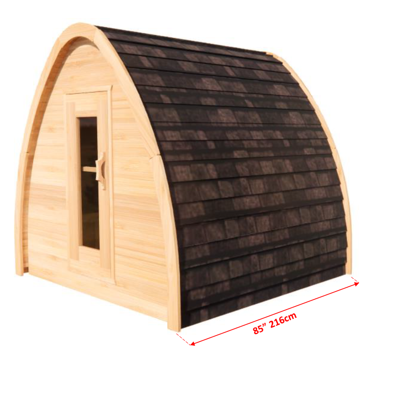 Leisurecraft Canadian Timber Outdoor Traditional MiniPOD Sauna 3-4 Person