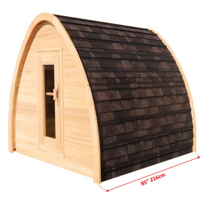 Leisurecraft Canadian Timber Outdoor Traditional MiniPOD Sauna 3-4 Person