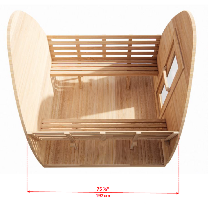 Leisurecraft Canadian Timber Outdoor Traditional MiniPOD Sauna 3-4 Person