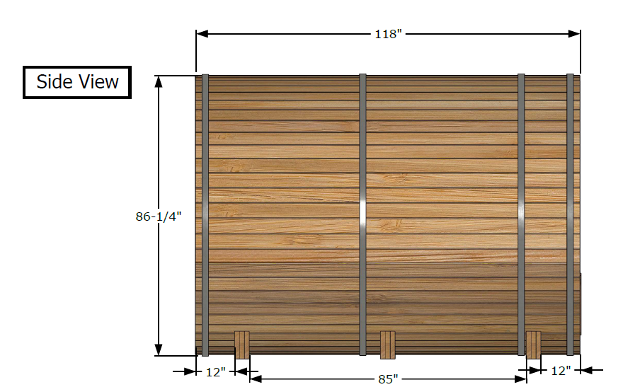Leisurecraft Candadian Timber Tranquility Barrel Sauna 4-5 Peron
