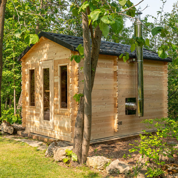 Leisurecraft Canadian Timber Georgian Traditional Cabin Sauna with Changeroom 2-6 Person
