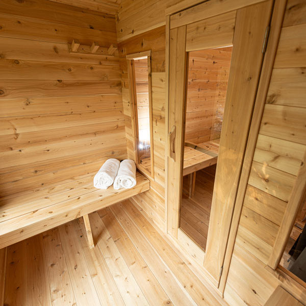 Leisurecraft Canadian Timber Georgian Traditional Cabin Sauna with Changeroom 2-6 Person