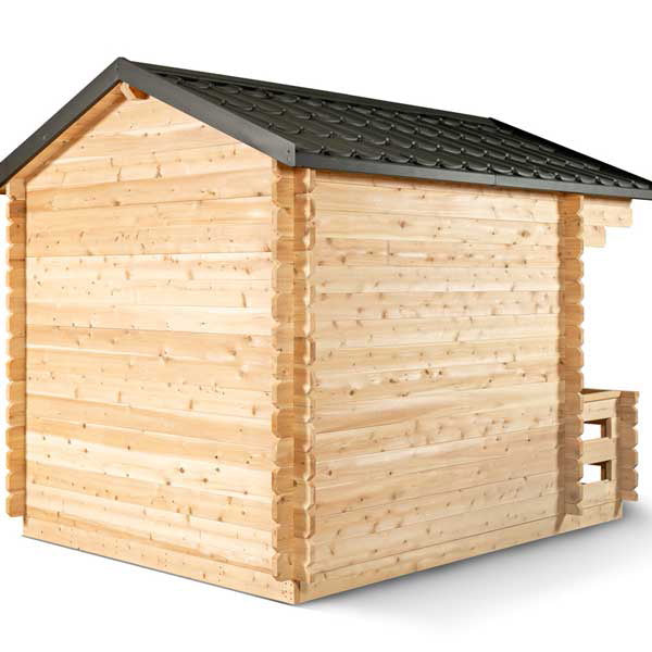 Leisurecraft Canadian Timber Georgian Traditional Cabin Sauna With Porch 2-6 Person