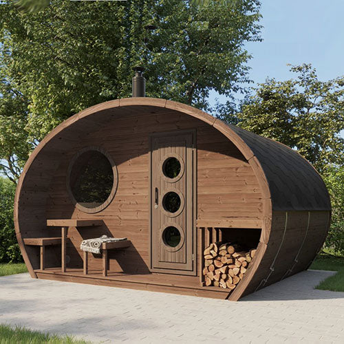 SaunaLife Model G11 Garden-Series Outdoor Home 8 Person Sauna Kit