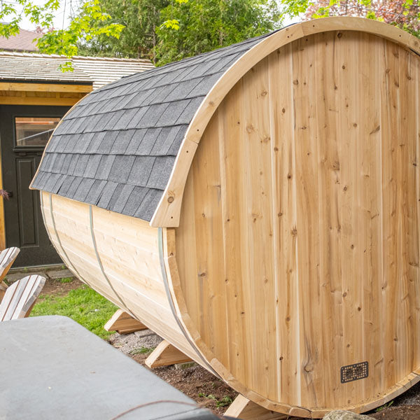 Leisurecraft Canadian Timber Harmony Outdoor Traditional Barrel Sauna 3-4 Person