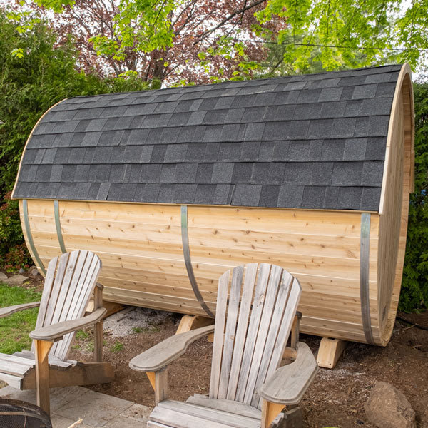 Leisurecraft Candadian Timber Tranquility Barrel Sauna 4-5 Peron