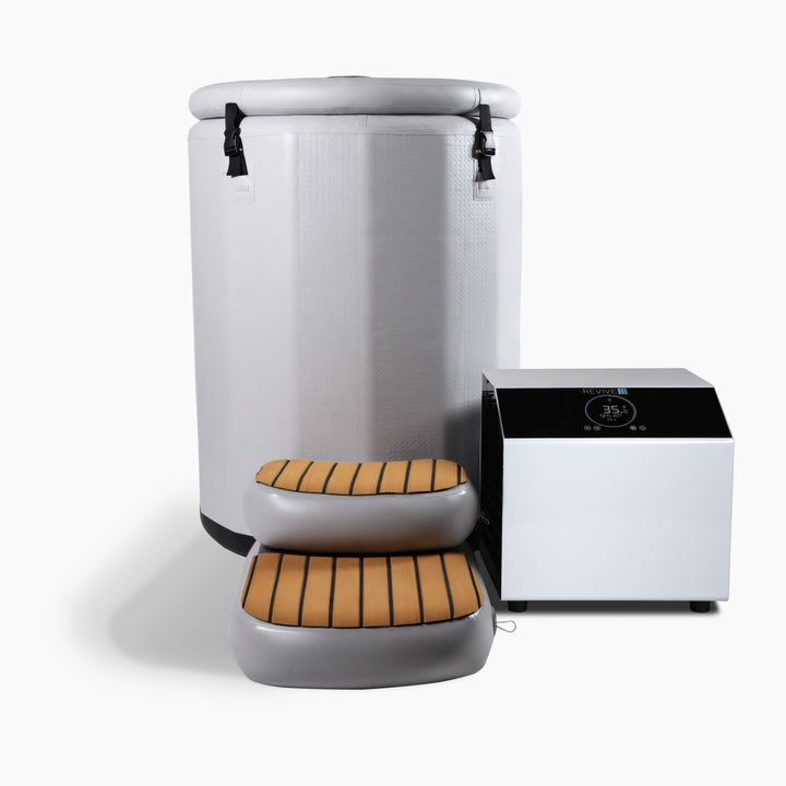 Revive Plunge 6 Person Traditional Sauna & Inflatable Barrel Plunge
