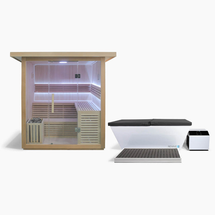 Revive Plunge 6 Person Traditional Sauna & Acrylic Plunge