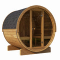 SaunaLife Model E7G 4 Person Sauna Barrel Glass Front