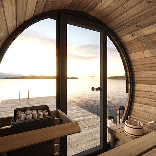 SaunaLife Model EE6G 4 Person Sauna Barrel