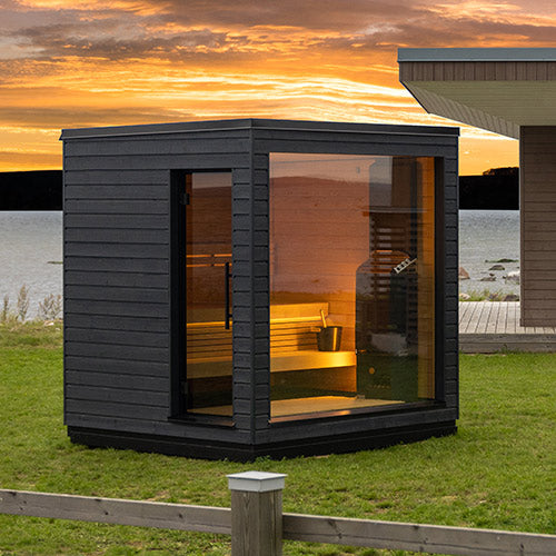 SaunaLife Model G6 Pre-Assembled Outdoor 5 Person Home Sauna