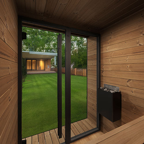 SaunaLife GL4 Outdoor 4 Person Sauna Kit Garden Luxury-Series