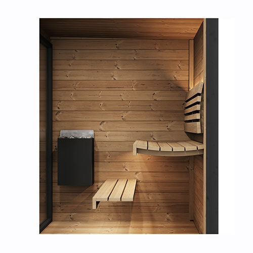SaunaLife GL4 Outdoor 4 Person Sauna Kit Garden Luxury-Series