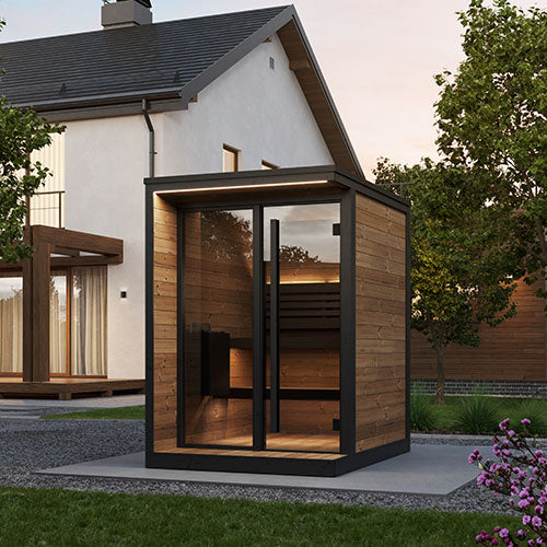 SaunaLife GL4 Outdoor 4 Person Sauna Kit Garden Luxury-Series