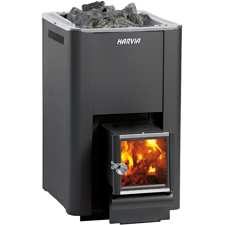 Harvia Pro 20 SL Wood-Burning Sauna Stove w/ Firebox Extension